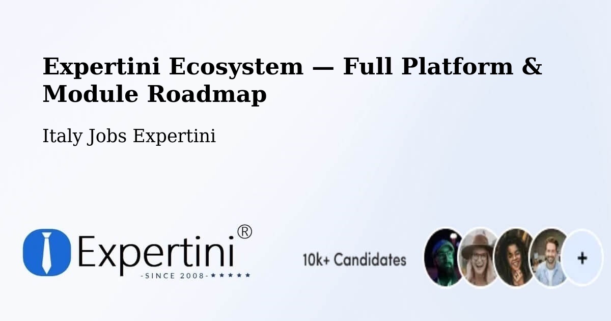 Expertini Ecosystem — Full Platform & Module Roadmap – Cuneo