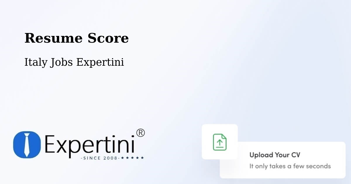 Resume Score & Job Description Match Tool – Cuneo - Italy Jobs Expertini